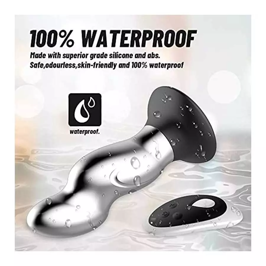 Metal Male Backyard Anal Plug Wireless 10-Frequency Vibration Prostate Massager Adult Sex Toys Male and Female masturbator Sex T