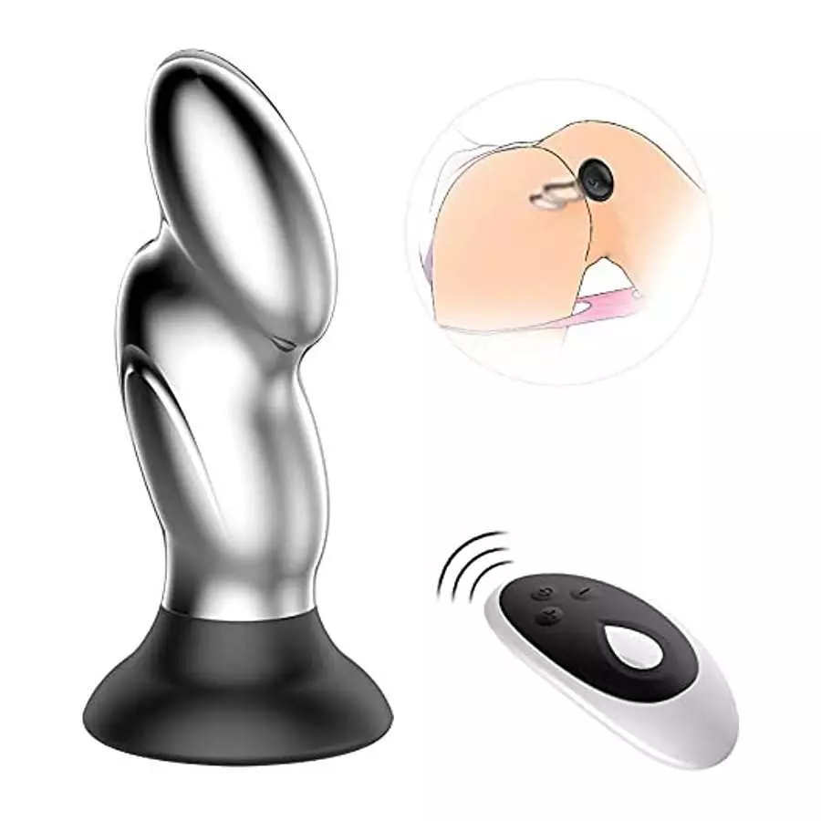 Metal Male Backyard Anal Plug Wireless 10-Frequency Vibration Prostate Massager Adult Sex Toys Male and Female masturbator Sex T