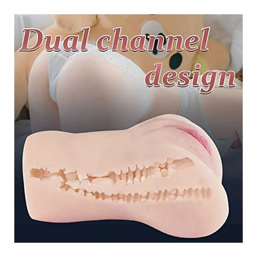 Letitfun 1.76LB Male Masturbator 2 in 1 Sex Toy Realistic Textured Pocket Vagina,Realistic Pocket Pussy Portable Male Masturbato