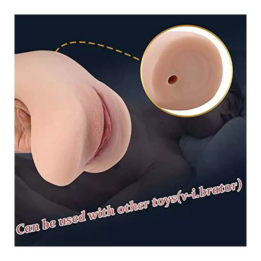 Letitfun 1.76LB Male Masturbator 2 in 1 Sex Toy Realistic Textured Pocket Vagina,Realistic Pocket Pussy Portable Male Masturbato