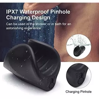 Vibrating Male Masturbator Penis Vibrator, Glans Training Tool Cock Ring Vibrator Glans Stimulator, with 10 Vibration Modes, Sti