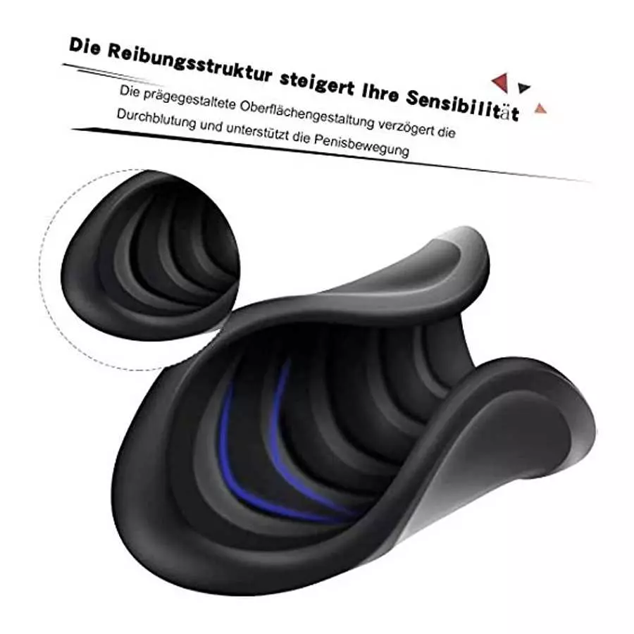 Vibrating Male Masturbator Penis Vibrator, Glans Training Tool Cock Ring Vibrator Glans Stimulator, with 10 Vibration Modes, Sti