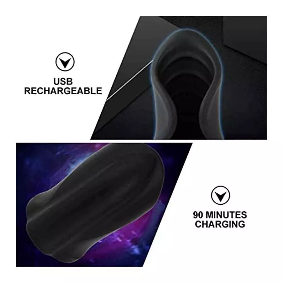 Vibrating Male Masturbator Penis Vibrator, Glans Training Tool Cock Ring Vibrator Glans Stimulator, with 10 Vibration Modes, Sti