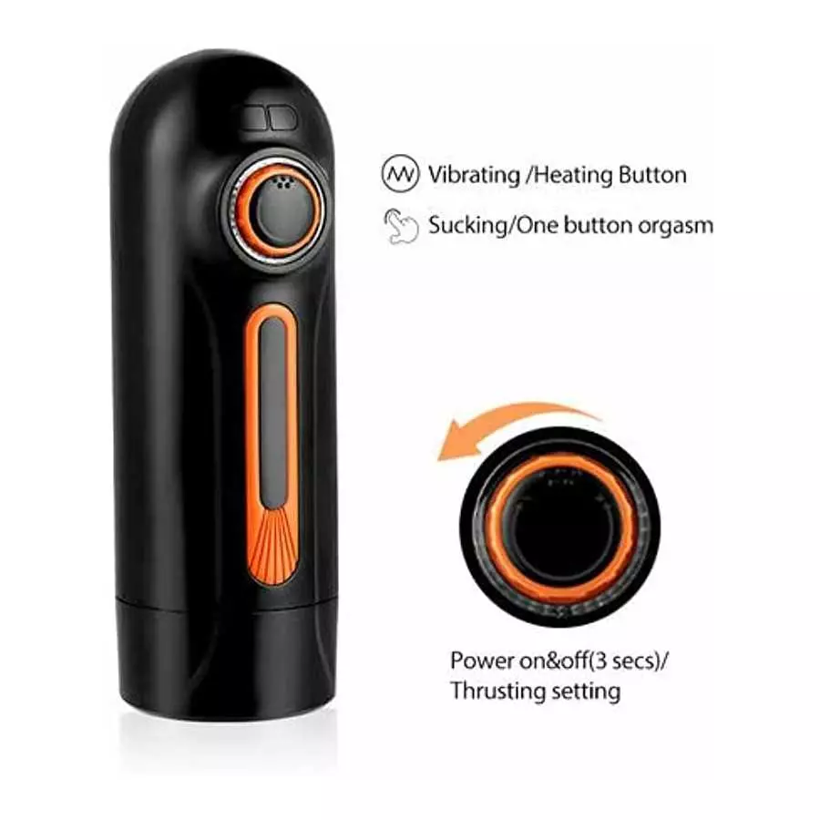 Pearlsvibe Automatic Male Masturbator, Adult Male Sex Toys with 10-Pattern Vibrating & 4-Speed Suction for Penis Stimulation, Sm