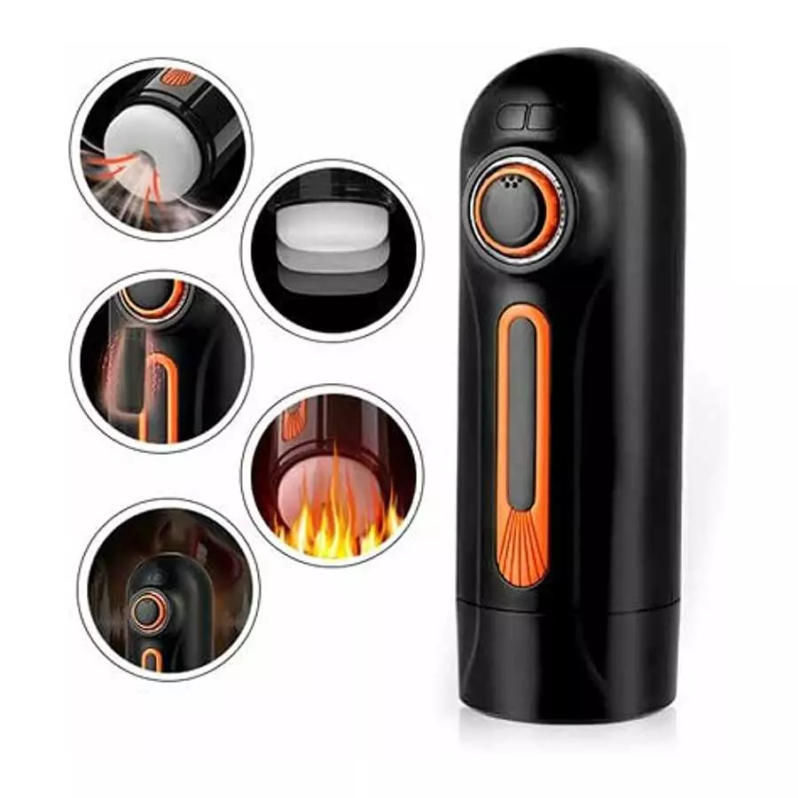 Pearlsvibe Automatic Male Masturbator, Adult Male Sex Toys with 10-Pattern Vibrating & 4-Speed Suction for Penis Stimulation, Sm