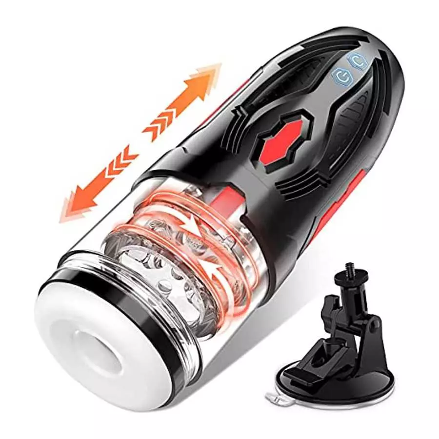 Automatic Male Masturbators Cup with 7 Thrusting & Rotating Modes, Ultra Quiet Hands Free Electric Pocket Pussy 3D Realistic Tex