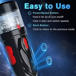 Automatic Male Masturbators Cup with 7 Thrusting & Rotating Modes, Ultra Quiet Hands Free Electric Pocket Pussy 3D Realistic Tex