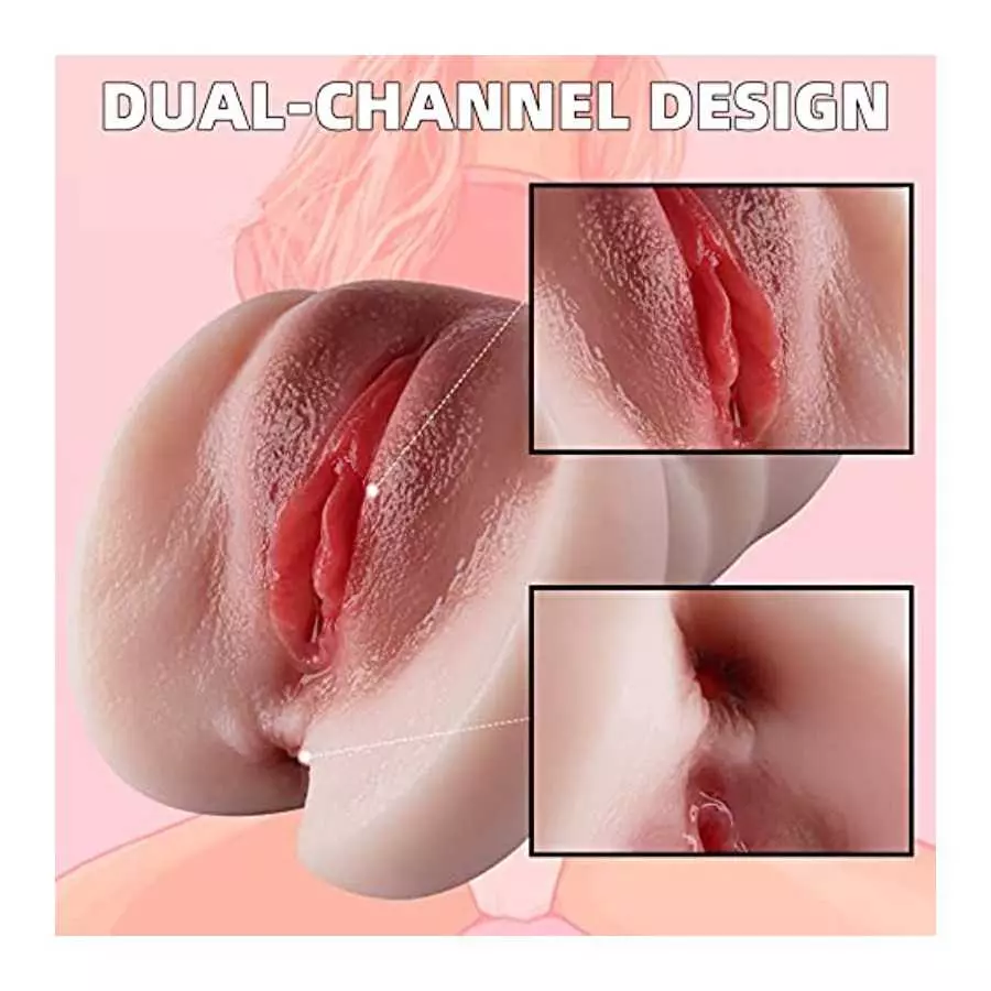 Vernota 1.6 LB Male Masturbators Toy, Mini Lifelike Pocket Pussy for Man Masturbation, 2 in 1 Adult Sex Stroker Toy with 3D Real