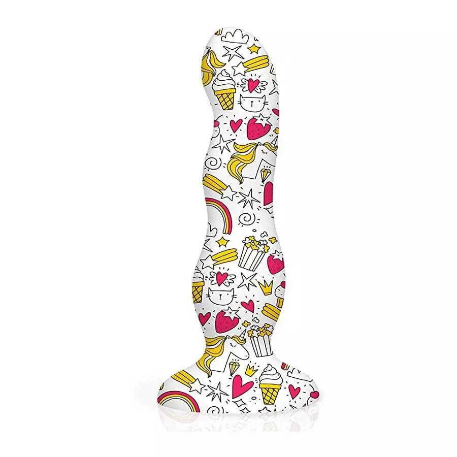 Sexy Gift Set Bundle of Cupcakes and Unicorns, Curvy, Silicone Dildo and Icon Brands Vibrating Sextenders, Nubbed