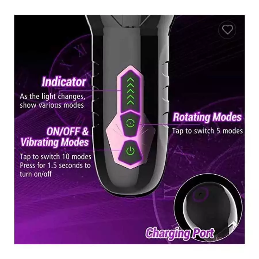 Powerful Male Masturbator with 10 Powerful Rotating Patterns - Blowjob Male Stroker, Realistic Pocket Pussy, Adult Oral Male Sex