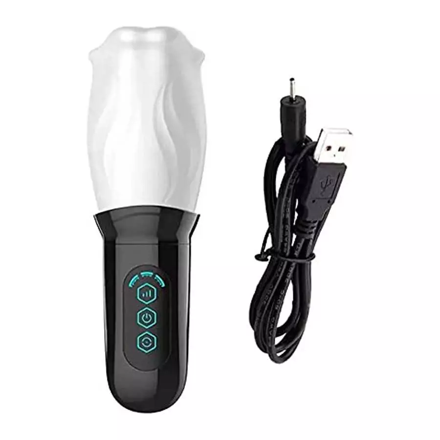 Powerful Male Masturbator with 10 Powerful Rotating Patterns - Blowjob Male Stroker, Realistic Pocket Pussy, Adult Oral Male Sex