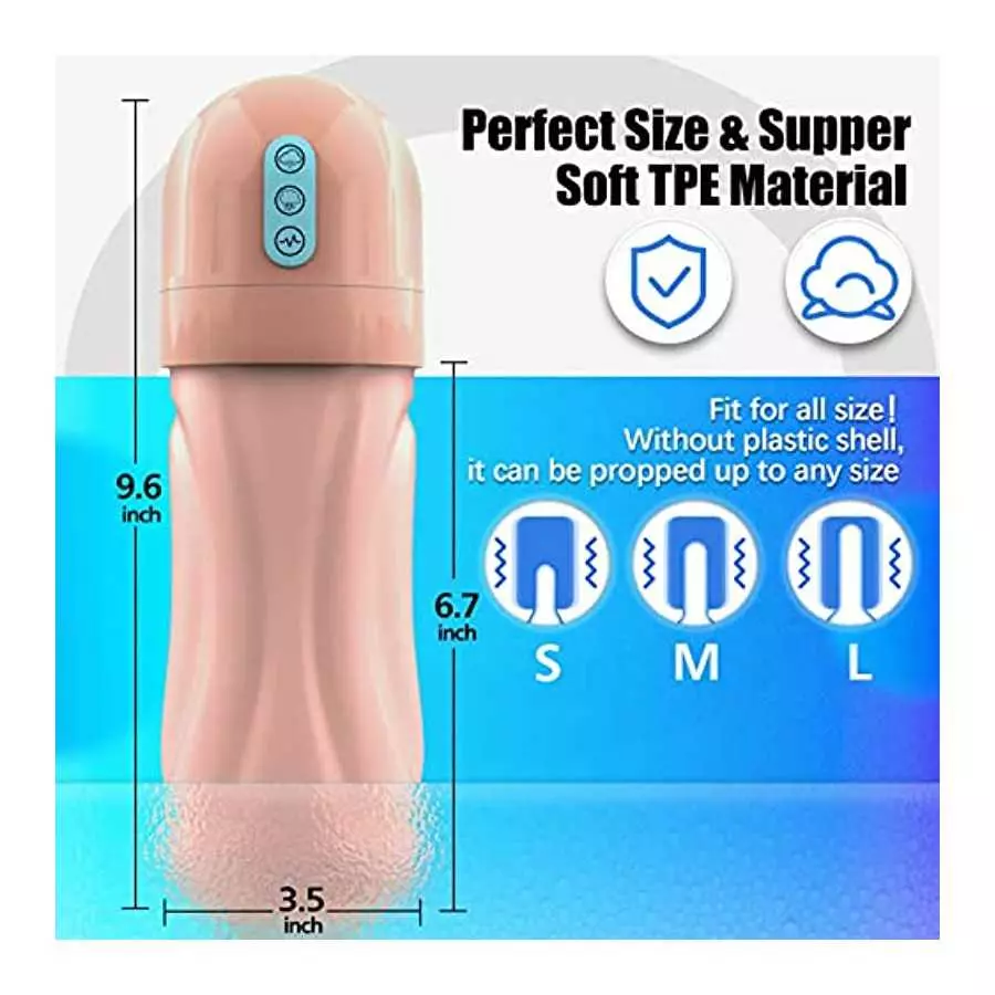 Automatic Male Masturbator, Sex Toys for Men 10 Vibrating & 5 Sucking Masturbators Cup with 3D Realistic Textured Adult Sex Toys