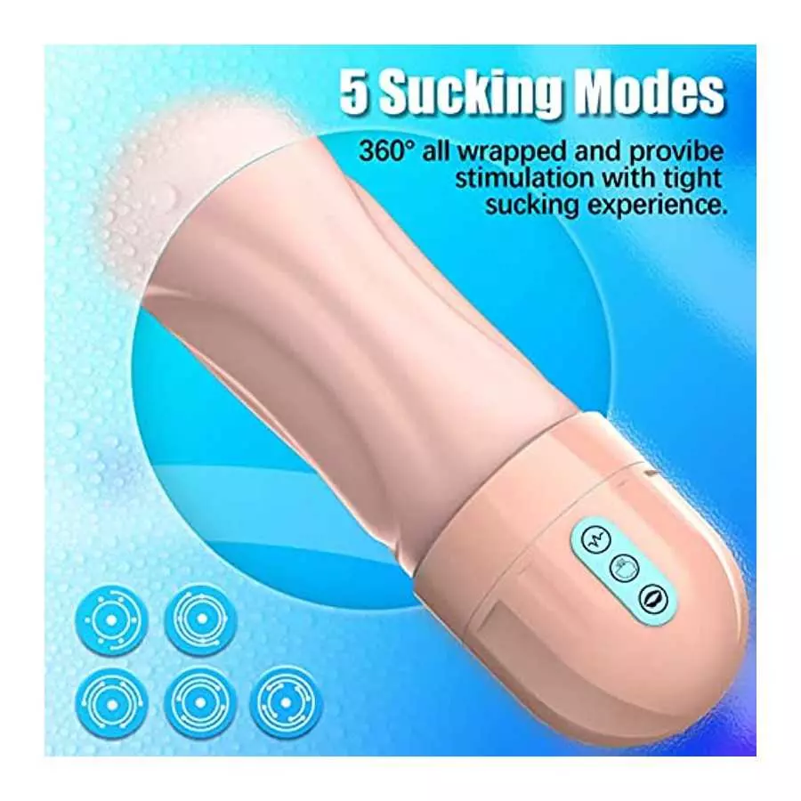 Automatic Male Masturbator, Sex Toys for Men 10 Vibrating & 5 Sucking Masturbators Cup with 3D Realistic Textured Adult Sex Toys