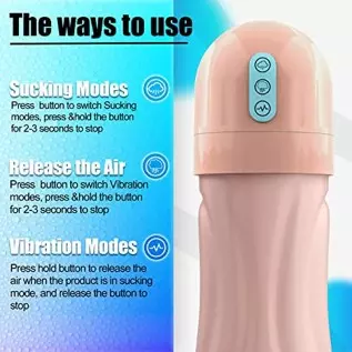 Automatic Male Masturbator, Sex Toys for Men 10 Vibrating & 5 Sucking Masturbators Cup with 3D Realistic Textured Adult Sex Toys