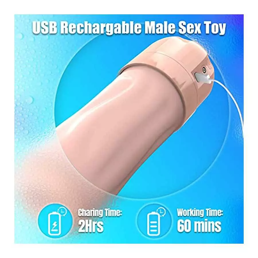 Automatic Male Masturbator, Sex Toys for Men 10 Vibrating & 5 Sucking Masturbators Cup with 3D Realistic Textured Adult Sex Toys