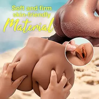 Male Masturbator Realistic Pocket Pussy for Men with Bronzed Skin, 6.4LB Lifelike Sex Doll Silicon Ass Sex Toy with 3D Vagina an