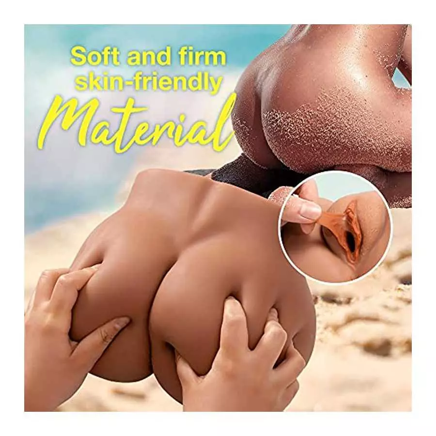 Male Masturbator Realistic Pocket Pussy for Men with Bronzed Skin, 6.4LB Lifelike Sex Doll Silicon Ass Sex Toy with 3D Vagina an