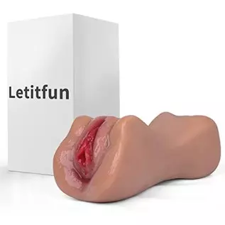 Letitfun 1.58 lb Realistic Male Masturbator Sex Toy Men Masturbator Portable Pocket Pussy, 3D Vaginal Masturbator with Realistic