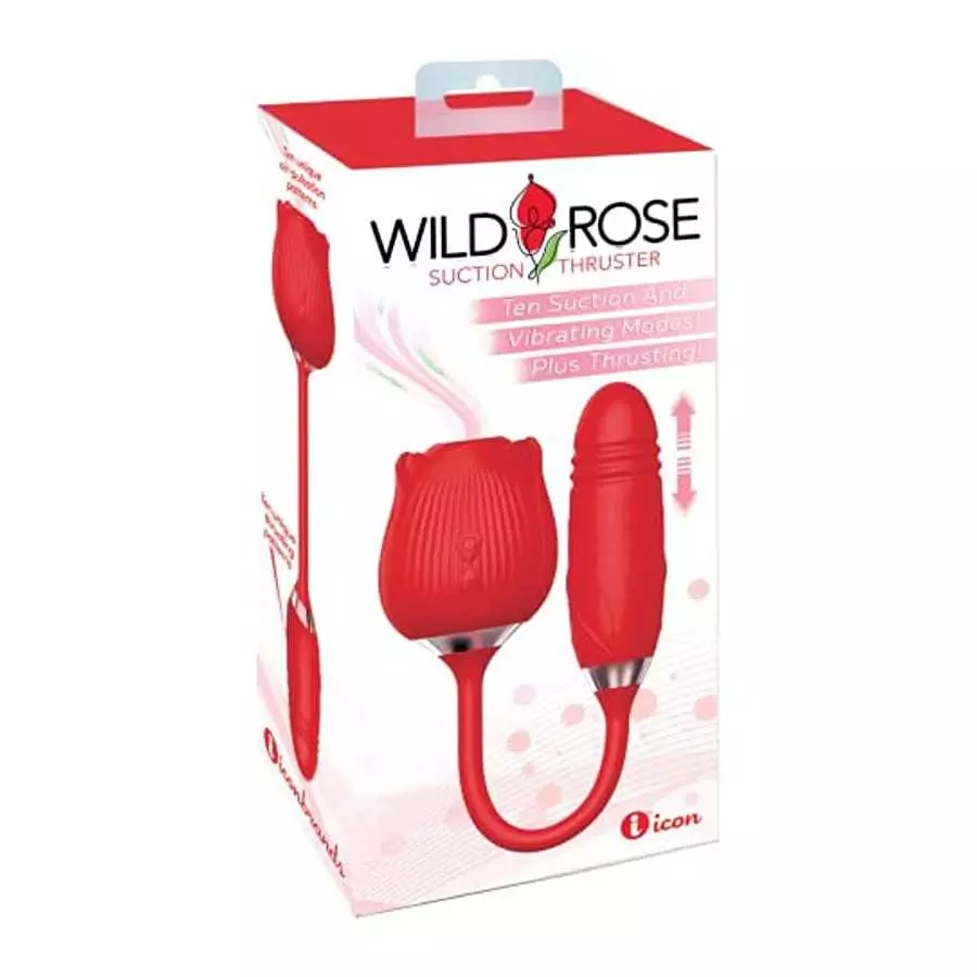 Sexy Gift Set Bundle of Wild Rose and Thruster and Icon Brands Vibrating Sextenders, Nubbed