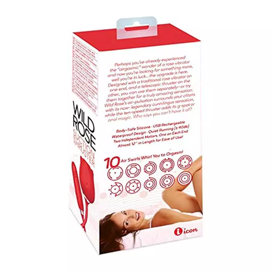 Sexy Gift Set Bundle of Wild Rose and Thruster and Icon Brands Vibrating Sextenders, Nubbed