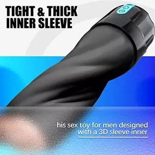 Sucking Male Masturbator Penis Pump, Movakativ Male Adult Sex Toys for Men with 10 Vibration & 5 Suction,Super Soft TPE Channel