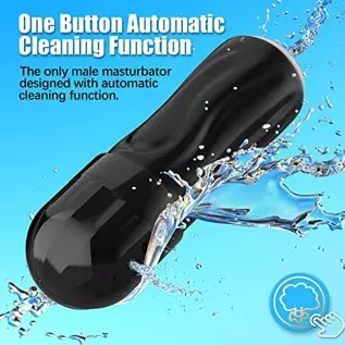 Sucking Male Masturbator Penis Pump, Movakativ Male Adult Sex Toys for Men with 10 Vibration & 5 Suction,Super Soft TPE Channel