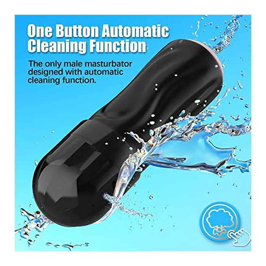 Sucking Male Masturbator Penis Pump, Movakativ Male Adult Sex Toys for Men with 10 Vibration & 5 Suction,Super Soft TPE Channel