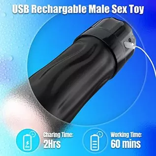 Sucking Male Masturbator Penis Pump, Movakativ Male Adult Sex Toys for Men with 10 Vibration & 5 Suction,Super Soft TPE Channel