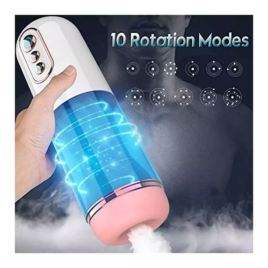 2022 New Automatic Male Masturbators - Upgraded 7 Vibration & Suction Hands Free Pocket Pussy Male Stroker with 3D Realistic Tex