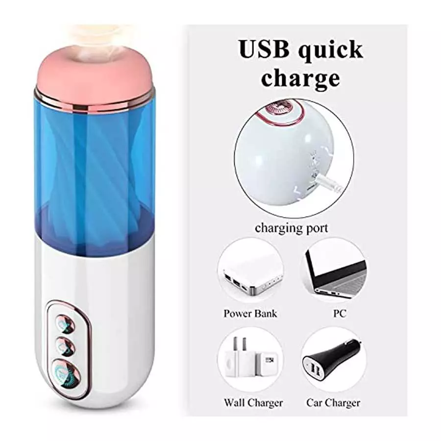 2022 New Automatic Male Masturbators - Upgraded 7 Vibration & Suction Hands Free Pocket Pussy Male Stroker with 3D Realistic Tex