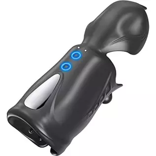 Automatic Male Masturbator Toys Dual Motor Vibration Penis Exerciser with 10 Vibration Modes for Testis Penis Glans Stimulation