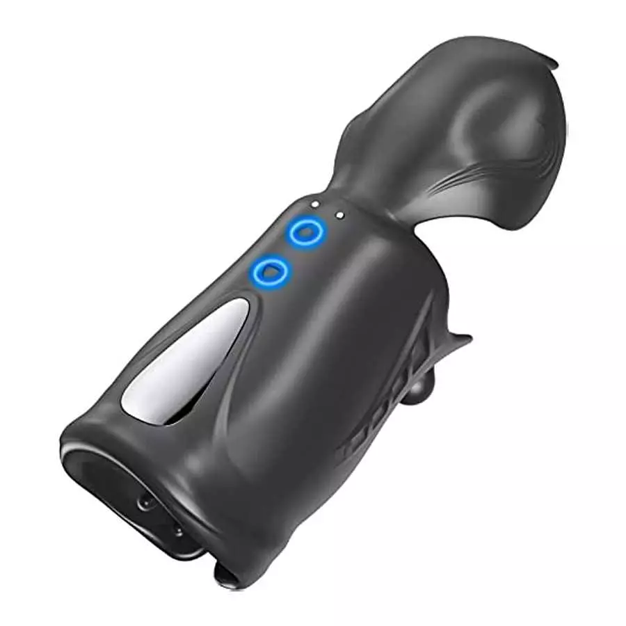 Automatic Male Masturbator Toys Dual Motor Vibration Penis Exerciser with 10 Vibration Modes for Testis Penis Glans Stimulation