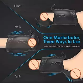 Automatic Male Masturbator Toys Dual Motor Vibration Penis Exerciser with 10 Vibration Modes for Testis Penis Glans Stimulation