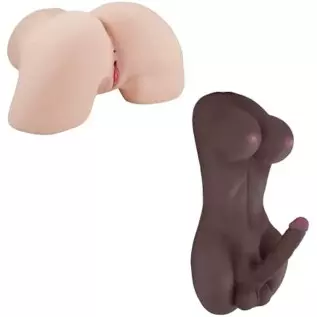 Y-NOT Fake Vagina Pussy Toy with Anal Stroker Canal, Realistic Butt Men Masturbator + Shemale Masturbator Sex Toys Body Ladyboy