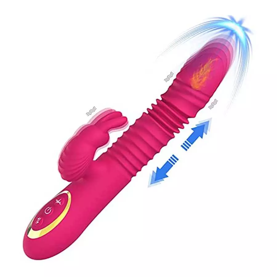 Thrusting Rabbit Pussy Anal Dildo Vibrator Adult Sex Toys with 20 Vibrating Modes for Women Clitoris Vagina Nipple Stimulator Ma Thrusting Rabbit Pussy Anal Dildo Vibrator Adult Sex Toys with 20 Vibrating Modes for Women Clitoris Vagina Nipple Stimulator Ma