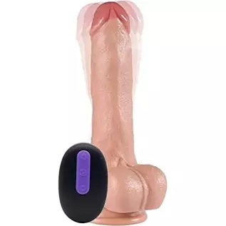 Vibrator Sex Toys for Women, Vibrating Dildo for Clitoris G-Spot Anal Stimulation with Tongue Vibrator, 8 Inch Dildo Adult Sensu