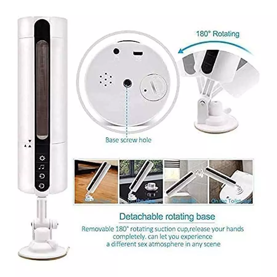 Automatic Male Masturbators Cup with 10 Thrusting & Rotating Vibrations for Men, Suction Base Adult with Silicone Hands Free Mal