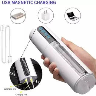 Automatic Male Masturbators Cup with 10 Thrusting & Rotating Vibrations for Men, Suction Base Adult with Silicone Hands Free Mal