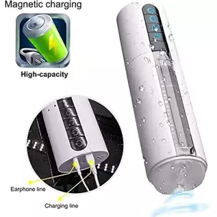 Automatic Male Masturbators Cup with 10 Thrusting & Rotating Vibrations for Men, Suction Base Adult with Silicone Hands Free Mal