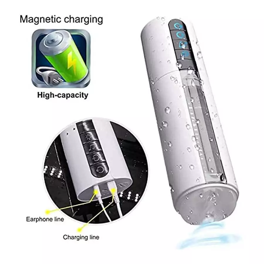 Automatic Male Masturbators Cup with 10 Thrusting & Rotating Vibrations for Men, Suction Base Adult with Silicone Hands Free Mal