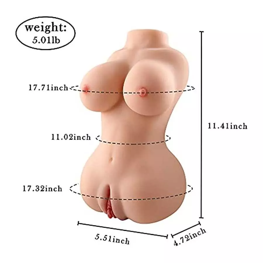 5.LB Mini Lady Sex Torso Dolls 3 in 1 Ass Vagina Boobs Male Masturbator Sex Toy for Men Lifelike Pocket Pussy Realistic Love Dol