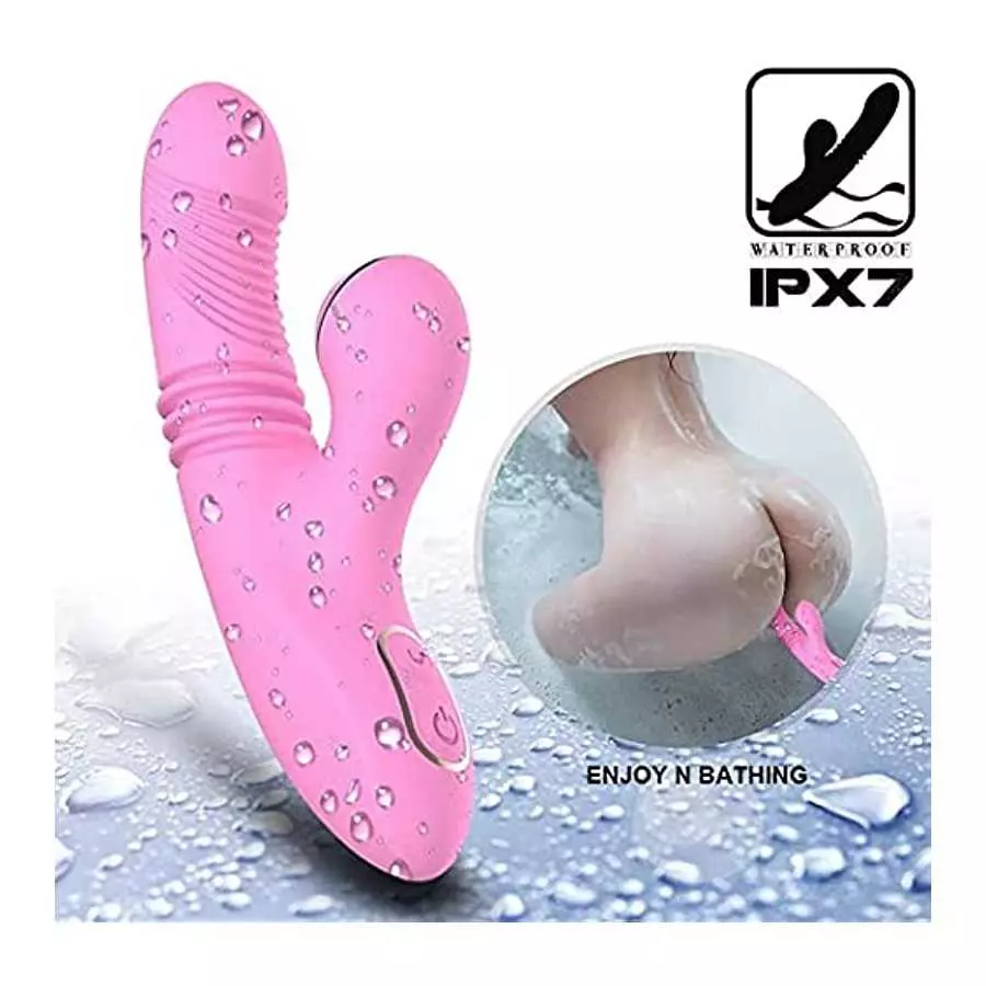 G-Spot Vibrator and Sucking Female Dildo Thrusting Sex Toy with 10 Frequency Vibration + 10-Frequency Mode, Anal Vibrating Adult