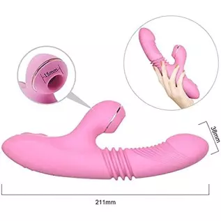 G-Spot Vibrator and Sucking Female Dildo Thrusting Sex Toy with 10 Frequency Vibration + 10-Frequency Mode, Anal Vibrating Adult G-Spot Vibrator and Sucking Female Dildo Thrusting Sex Toy with 10 Frequency Vibration + 10-Frequency Mode, Anal Vibrating Adult