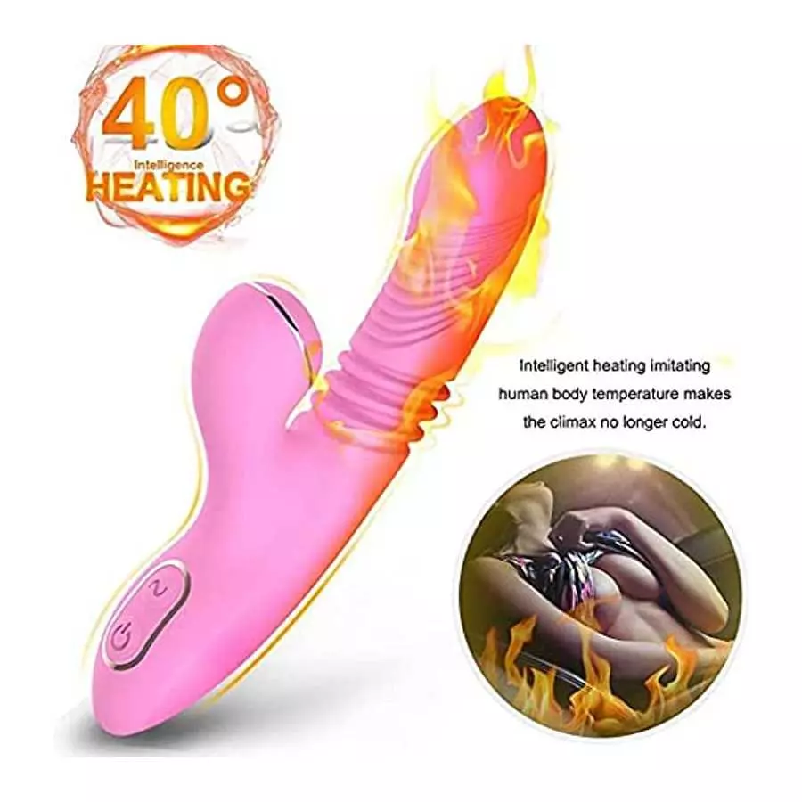 G-Spot Vibrator and Sucking Female Dildo Thrusting Sex Toy with 10 Frequency Vibration + 10-Frequency Mode, Anal Vibrating Adult