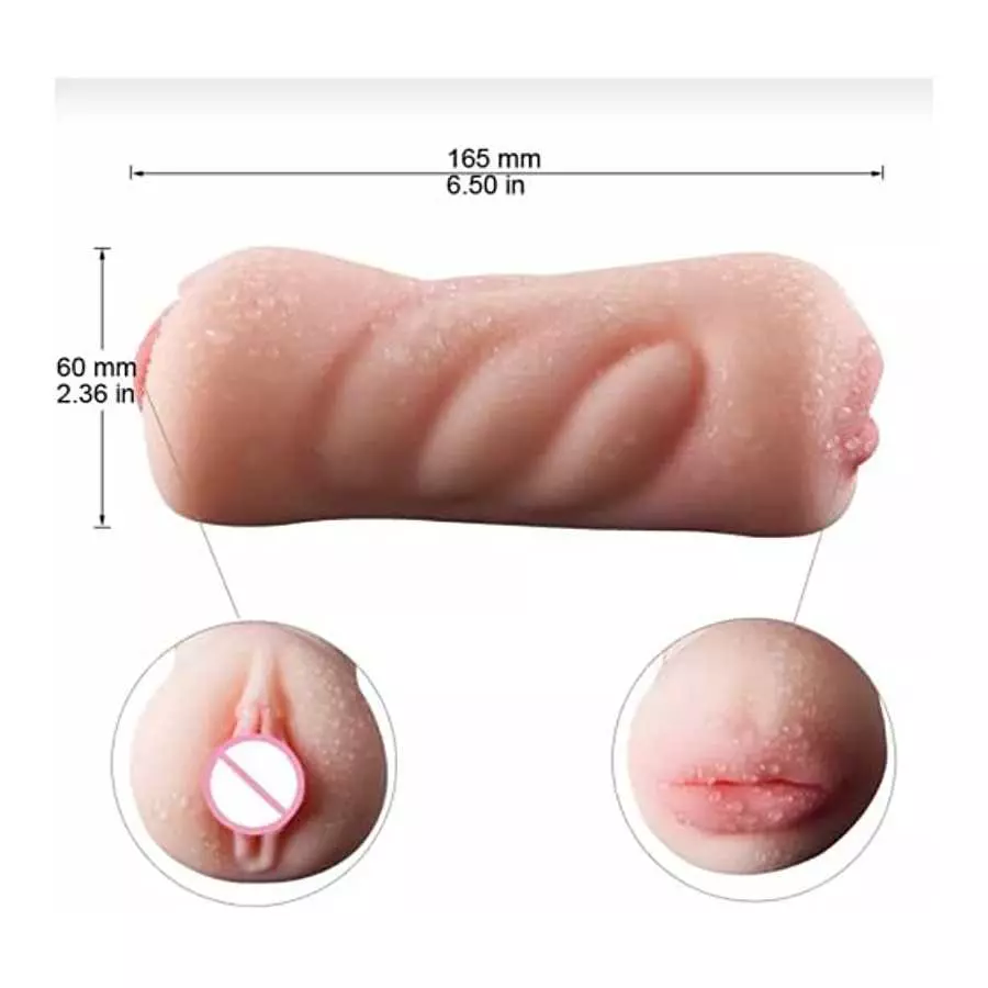 2 in 1 Male Masturbators Adult Sex Toys with Realistic Textured Mouth Vagina Men's Pocket Pussy Blowjob Stroker Anal Play Sex To