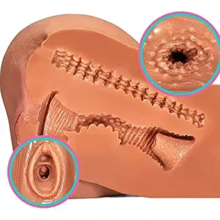 Brown Pocket Pussy for Men Masturbation, Man Sex Toys Male Masturbator Realistic Sex Doll with Strong Suction 3D Lifelike Vagina Brown Pocket Pussy for Men Masturbation, Man Sex Toys Male Masturbator Realistic Sex Doll with Strong Suction 3D Lifelike Vagina