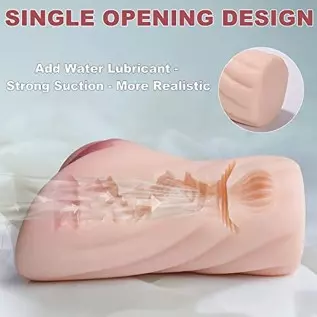 Lifelike Pocket Pussy Male Masturbator for Men with 3D Realistic Vagina and Tight Anal, Male Stroker for Men Masturbation with D