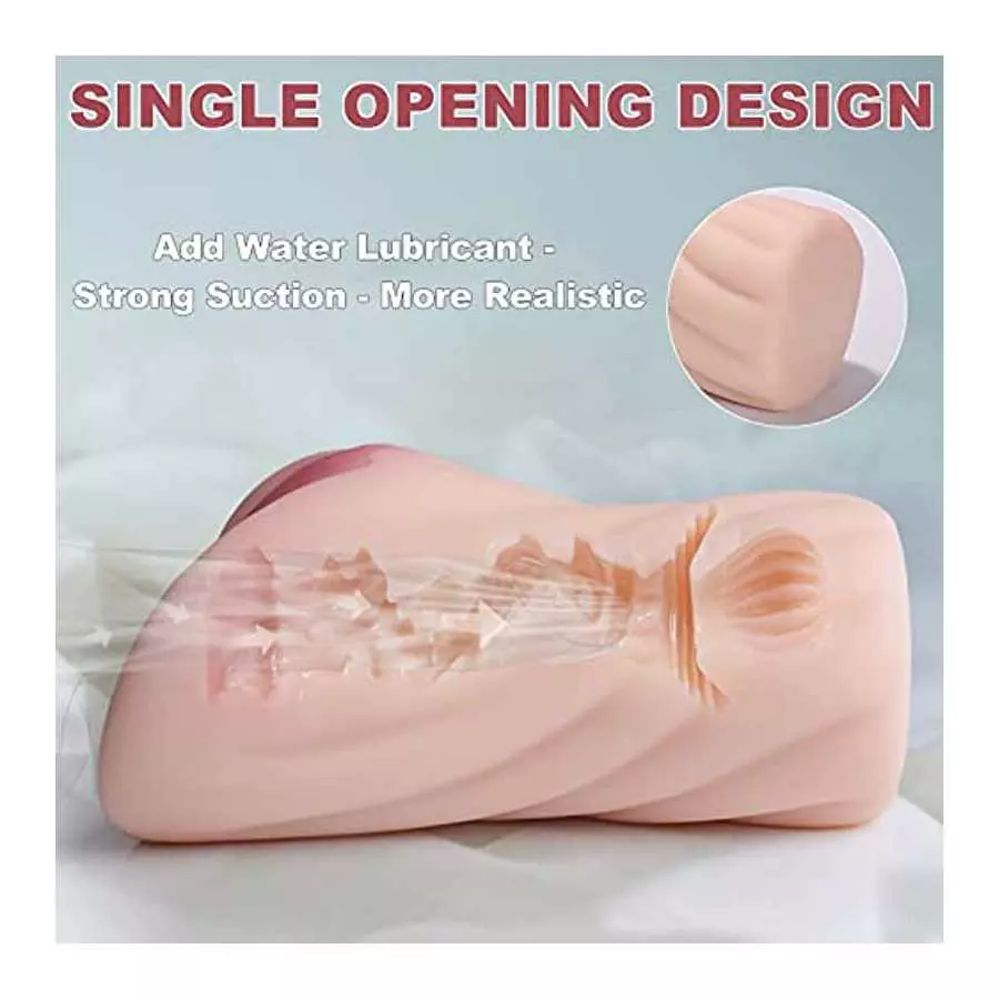 Lifelike Pocket Pussy Male Masturbator for Men with 3D Realistic Vagina and Tight Anal, Male Stroker for Men Masturbation with D