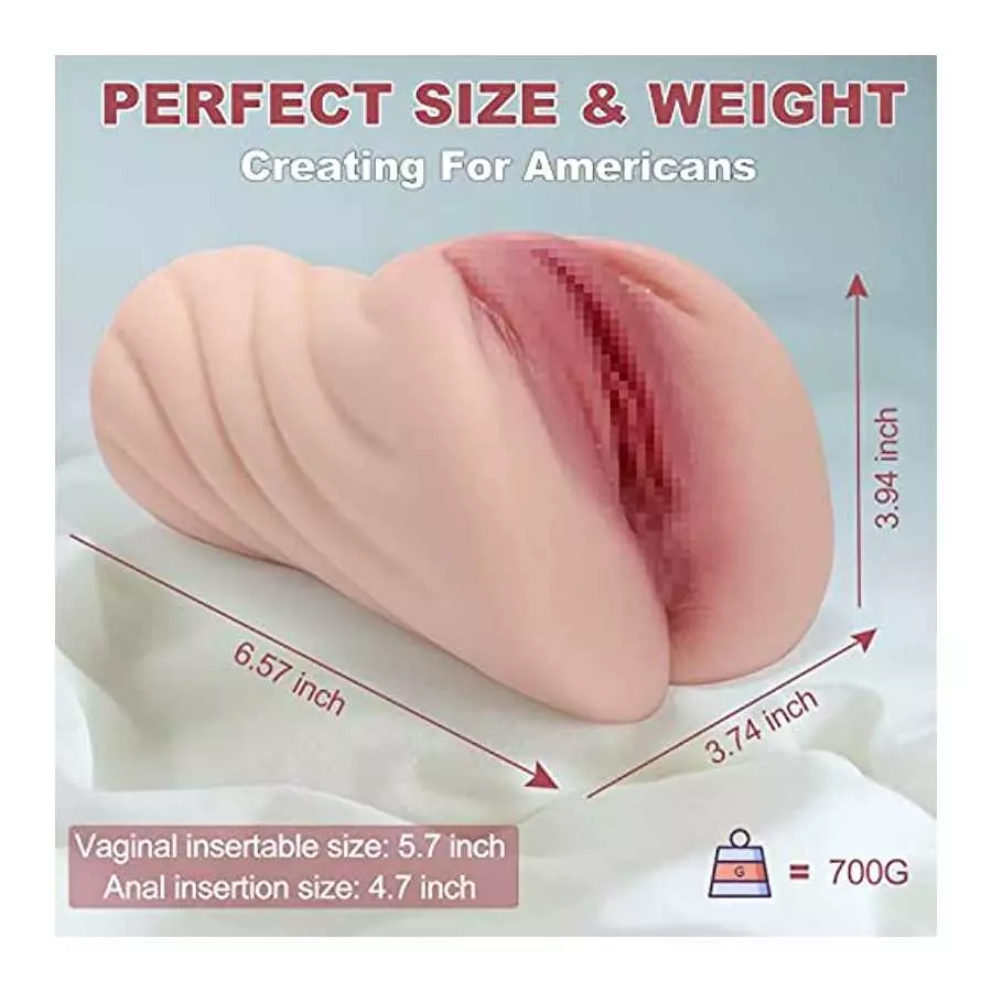 Lifelike Pocket Pussy Male Masturbator for Men with 3D Realistic Vagina and Tight Anal, Male Stroker for Men Masturbation with D