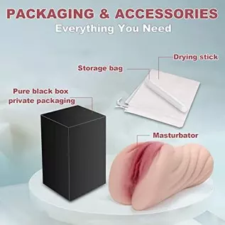 Lifelike Pocket Pussy Male Masturbator for Men with 3D Realistic Vagina and Tight Anal, Male Stroker for Men Masturbation with D